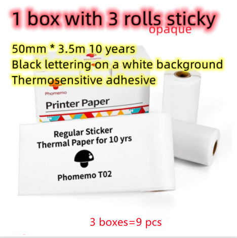 Nachfüll-Papier für Mini-Fotodrucker (3 Rollen)